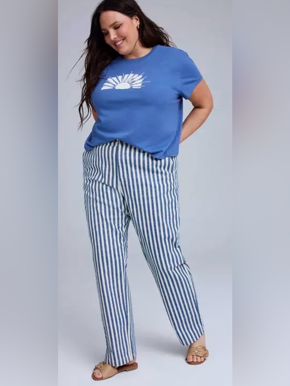 Belle Isle High-Rise Straight Leg Pleated Trouser Jean size 16 (short) Americana